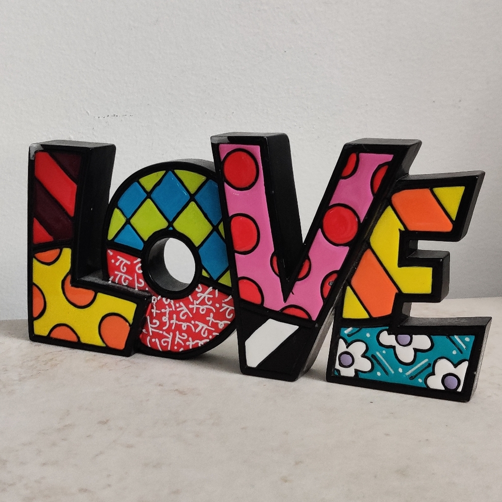 Romero Britto LOVE Decorative Plaque